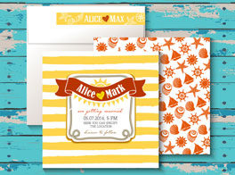 Colourful printed invitations