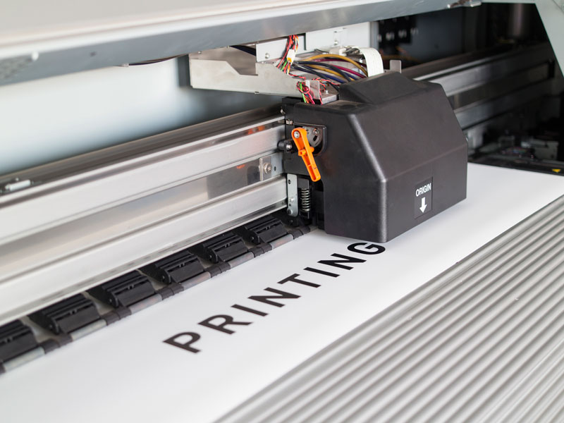 printer printing the word print