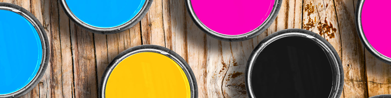 Colourful Paint Pots