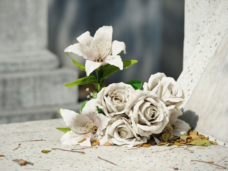 Flowers at a funeral