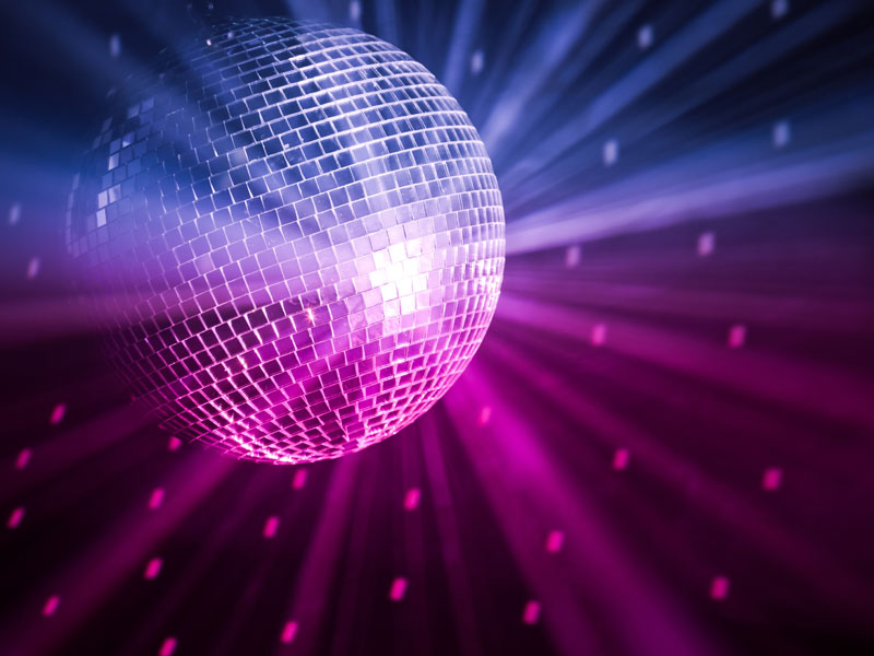Disco ball and lights