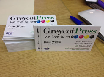 Greycot Press Business Cards